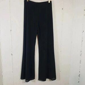 J S Collection Vintage black full stretch palazzo pants‎